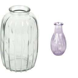 Talking Tables Clear Glass Bud Vase for flowers, s & Talking Tables Lilac Glass Bud Vase for flowers, s Table Decor Bundle