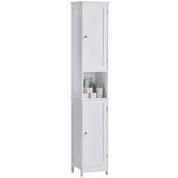 BATH VIDA Priano Freestanding 2 Door Tall Storage Cabinet, White