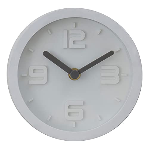 Premier Housewares Wall Clock White Frame/White Finish Frame Clocks For Living Room/Bedroom/Contemporary Style Round Shaped Design Metal Clocks For Hallways 4 x 16 x 16