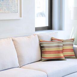 Emma Barclay Venice Jacquard Cushion Cover in Terracotta - 17x17 (43x43cm)