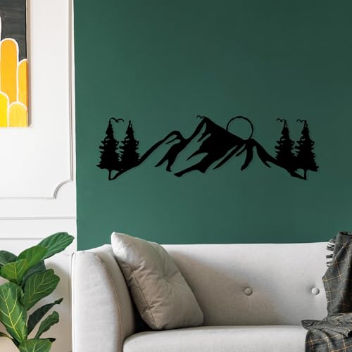 Stylish Black Decorative Metal Wall Accessory, 20 x 70 cm, 100% Metal, 1.5 mm Thick, Lightweight & Easy to Hang, Perfect for Home Decor