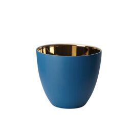 ASA Lights Tea Light Holder, Porcelain, Blue, 8 cm Height / 9 cm Diameter