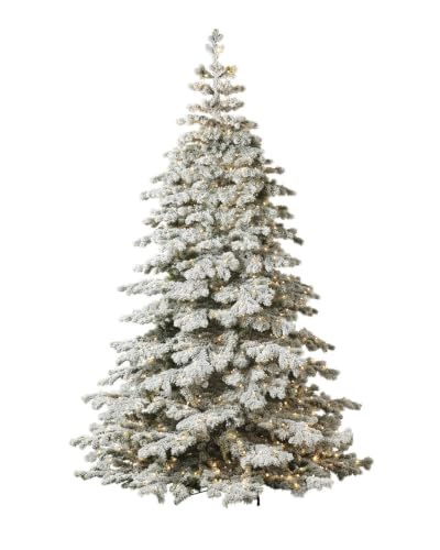 Pre-Lit Snow Flocked Arctic Fir Christmas Tree, 6 ft