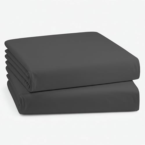 Pack of 2 Microfiber Fitted Sheets ??? 31 x 75 Inch for Bunk Bed & RV Mattress, Ultra Soft, Wrinkle-Resistant, Deep Pocket Fits 4-8 Inch Mattress, Perfect for RV Vans, Camping & Travel ??? Dark Grey