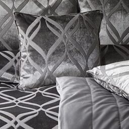 Soiree - Belfry - Jacquard Filled Cushion - 43 x 43 cm in Slate