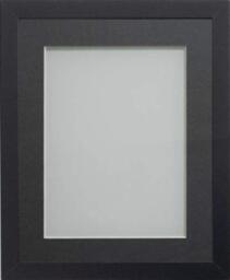 Frame Company Allington Black Photo Frame with Grey Mount, 18x14 for 16x12 inch, fitted with perspex