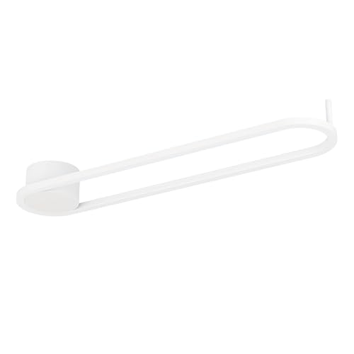 Eglo LED Oval Ceiling Light Fixture Collecorvino, Living Room Lighting, White Metal lamp, Warm to Cool White, 50 cm