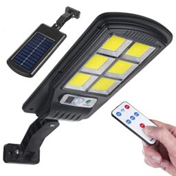 Maclean MCE446 Solar Street lamp with Motion and Dusk Sensor IP54 4W 400 lumens 6500K Remote Control Solar lamp Outdoor Wall Light Outdoor, Schwarz