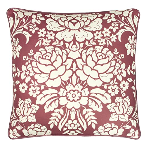 Paoletti Melrose Polyester Filled Cushion, Polyester, Mulberry