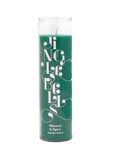 Paddywax Scented Candles Holiday Spark Collection Colourful Wax Candle in Clear Glass, 300g, Wassail & Spice