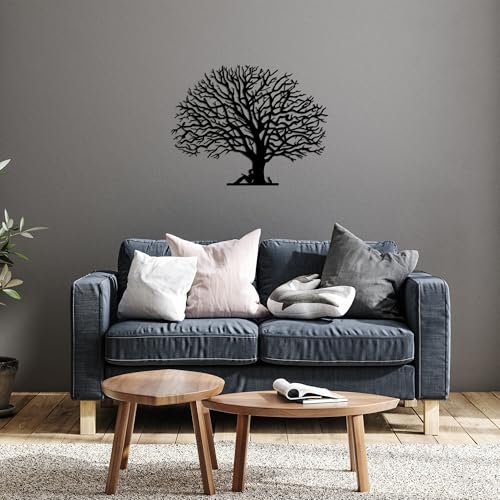 Stylish Black Decorative Metal Wall Accessory, 74 x 57 cm, 100% Metal, 1.5 mm Thick, Easy Wall Mounting, Perfect for Modern Home Decor