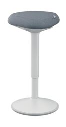 Leitz Active Wobble Standing Stool with Foam Comfort Cushion, Light Grey