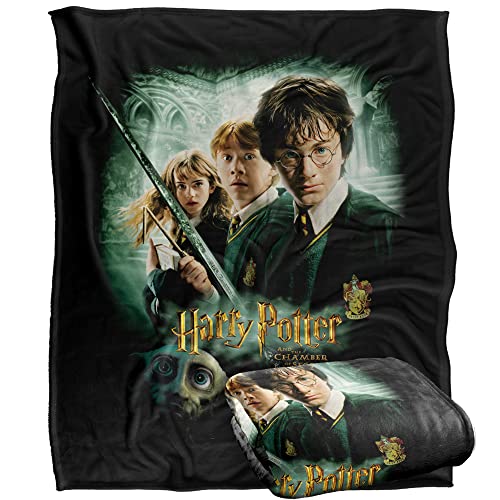 HARRY POTTER Chamber of Secrets Poster Officially Licensed Silky Touch Super Soft Throw Blanket 152 x 127 cm