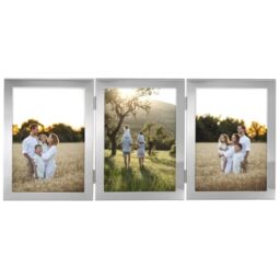 Hama Picture Frame 10 x 15 (Set of 3 Picture Frames, Multiple Pictures, Photo Frame, Portrait Frame, Portrait Format, Landscape Format, for Hanging, Standing, Velvet, 3 x Picture Size 10 x 15 cm)