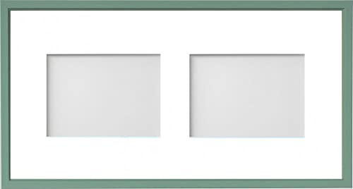 Frame Company Drayton Multi Aperture Photo Frame, Green, 20x10 for 7x5 inch (x2)