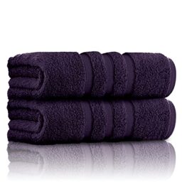 GC GAVENO CAVAILIA 100% Ringspun Cotton Bath Towels, Luxury 550 GSM Zero Twist Towel Sheets, Purple, 70x120 Bath Towel