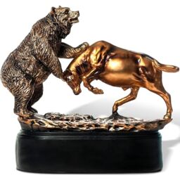MEPERPER Wall Street Bull and Bear Statue, Stock Broker Gifts