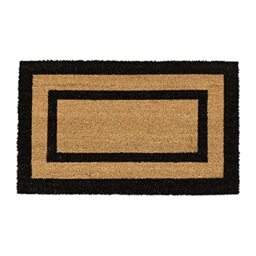 Relaxdays Long Coir Doormat with Anti-Slip PVC Underside for Balcony Hallway Veranda Patio Welcome Mat Size: 75 x 45 x 1.5 cm, Natural Brown, 45 x 75 x 1.5 cm