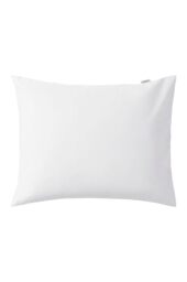 Jotex Zack Satin Pillowcase Exclusive Satin Made of Organic Cotton GOTS Certified Cushion Cover, White, 80 x 80 cm