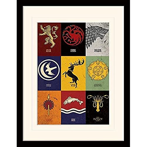 Game of Thrones 30 x 40 cm Sigils Mounted and Framed Print