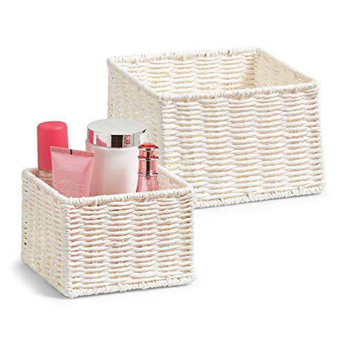 Zeller Storage Basket, Brown, 2-Piece