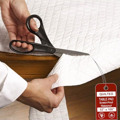 "LAMINET Cover Quilted Table Pad 52"" X 108"" - Quilted, heavy-duty cover protects wood surfaces this non-slip oblong table pad can be easily customized to fit."