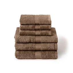 Caleffi Set of 6 Bath Towels with Guest – Consisting of 3 x Face Towel 55 x 100 cm + 3 x Bidet Towel 40 x 60 cm – 100% Soft and Ultra Absorbent Cotton – Shower, Face and Hospitality Bath Set
