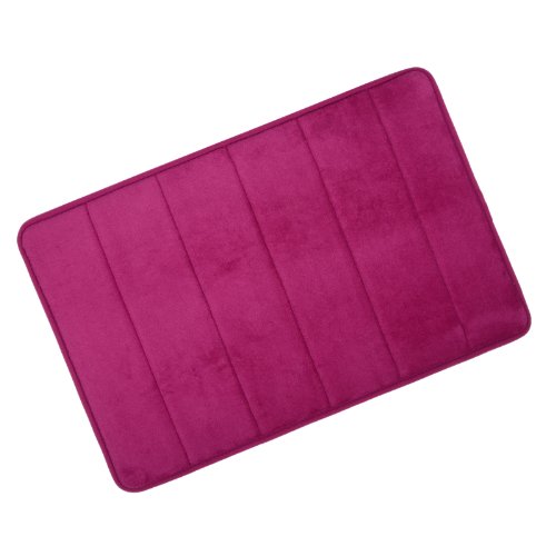 Microfibre Memory Foam Bathroom Bath Mat With Non Slip Back 50x80cm (Berry)