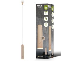 BRILONER - Rechargeable Pendant Light, Dimmable, Touch Control, Warm White, Height Adjustable, Battery Operated Pendant Light, Hanging Rechargeable Lamp, Dining Room Lights, 4.5 x 160 cm, Beige