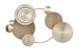 Casablanca Large Wall Decoration XL - Made of Metal - Colour: Natural Tones, Silver-Gold - 52 x 82 cm