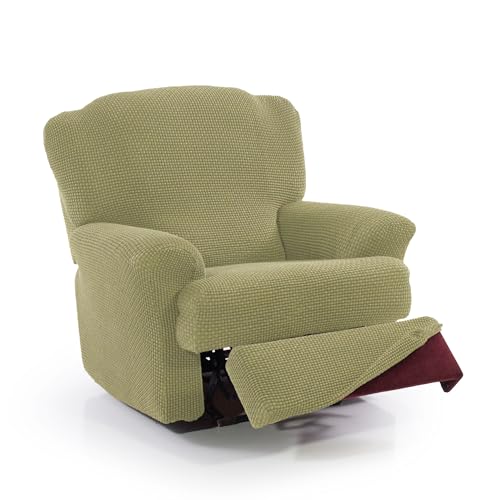FAVERTI?? Super Elastic Relax Armchair Cover from 70 to 90 cm - Model NOVELE - Pistachio - Recliner Cover Separate Feet - Quality Protector Jacquard Fabric Cotton Feel