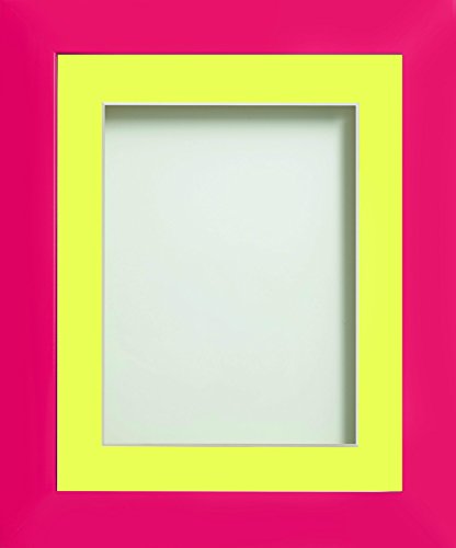 Frame Company Candy Range Hot Pink Picture Photo Frames with Lemon Bon Bon Mount *Choice of Colours*