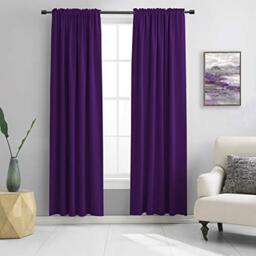 DONREN ROYAL PURPLE ROYAL BLACKOUT CURTAINS ROYAL PURPLE ROYAL BLACKOUT CURTAINS FOR BEDROOM LIVING ROOM