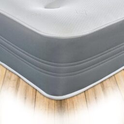 "Starlight Beds - Memory Foam Cool Comfort 8"" Deep Hand Tufted Spring Grey Mattress. Double Mattress: 135cm x 250cm"