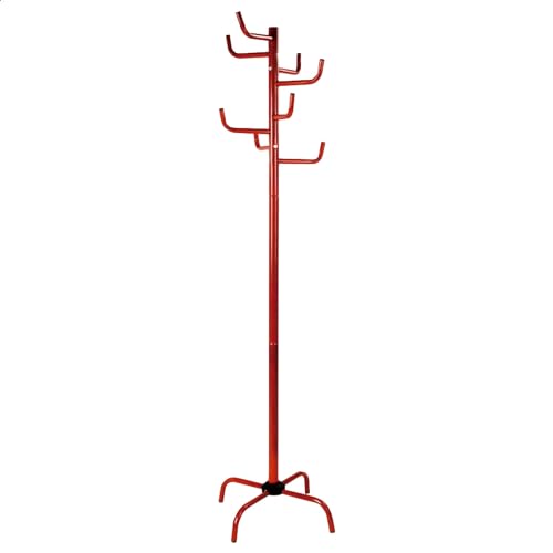Mueblear 5123 Harp Shape Metal Coat Rack 36 x 180 cm red