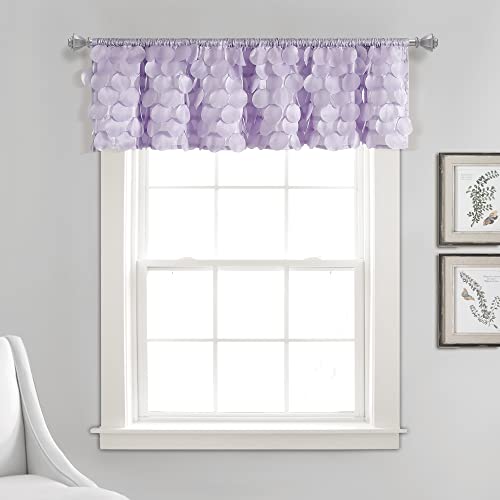 "Lush Decor Gigi Window Curtain Valance, 14"" L x 70"" W, Lilac"