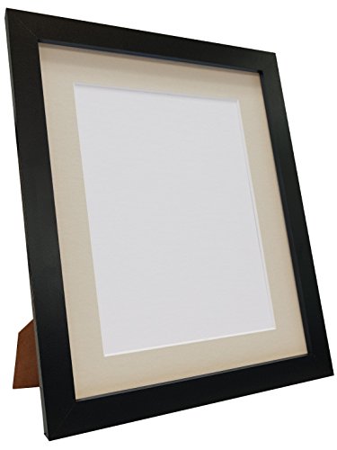 Q7 Picture Photo Frame, Black with Light Grey Mount, 24 x 20 Image Size 20 x 16 Inch, Plastic Glass