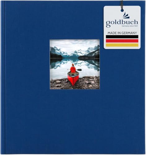 Goldbuch Photo Album with Window Cut-Out, Cardboard, blue, 30 x 31 cm