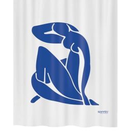 Spirella Thalia Polyester Shower Curtain 180 x 200 cm Royal Blue