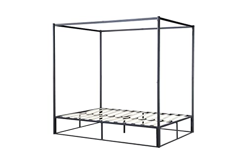 Birlea Furniture 120CM FARRINGDON METAL 4 POSTER BED BLACK