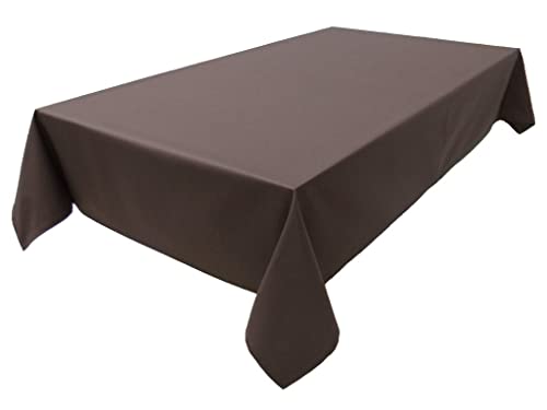 Tablecloth, Table Linen Made from 100% Cotton, Concept Collection, Choice of Colours and Sizes (Tablecloth - 150 x 300 cm, Chocolate)