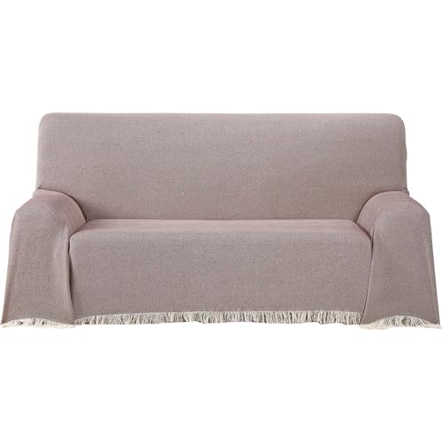 ECOMMERC3 - Multipurpose Bedspread Size 130 x 180 cm for Sofa or Bed ??? Multi-purpose Foulard Extra Soft Touch Garnet