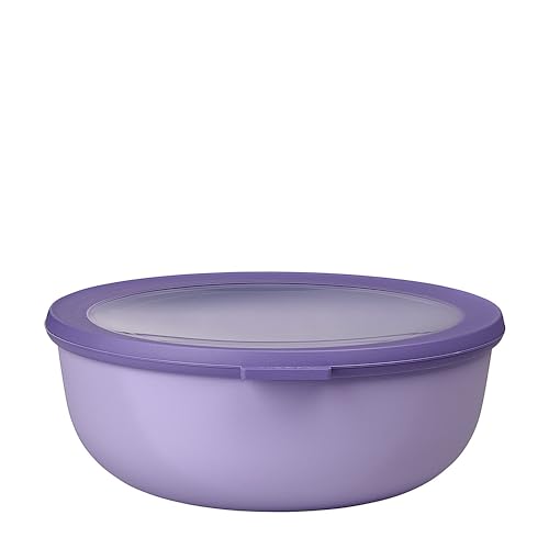 Mepal ??? Multi Bowl Cirqula Rectangular ??? Food Storage Container with Lid - Suitable as Airtight Storage Box for the Fridge & Freezer, Microwave Container & Servable Dish ??? 2250 ml ??? Vivid lilac