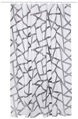 Spirella Lifestyle Plastic Curtain – Bizarre Silver 180 x 200 1113119, White, Standard