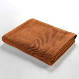 Douceur d'Intérieur, Bath Towel 90 x 150 cm Tendresse Caramel Plain Terry 100% Cotton