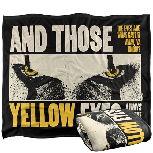 "LOGOVISION IT Welcome to Derry Television Series Those Yellow Eyes Silky Touch Super Soft Throw Blanket 50""x60"""