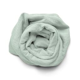 100% Cotton Gauze Fitted Sheet, 180 x 200 x 30 cm, Sea Green