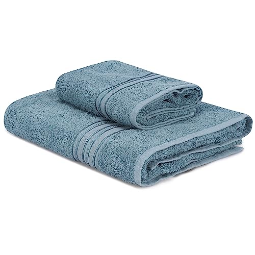 WELL HOME MOBILIARIO & DECORACIÓN Indigo Blue Towel Set (2 Piece)