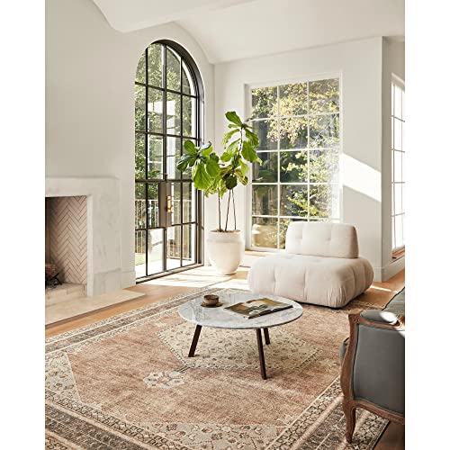 Livabliss x Becki Owens Lila Vintage – Area Carpet 160x213 cm for Living Room & Dining – Traditional Multicolour Boho Style, Easy Care, Tan, Brown, Grey