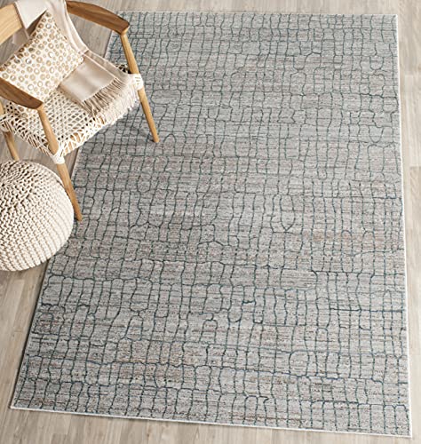 Safavieh Craft Art-Inspired Indoor Woven Rectangle Area Rug, Valencia Collection, VAL202, in Grey / Multi, 152 X 244 cm for Living Room, Bedroom or Any Indoor Space